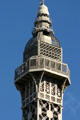 Details of top of Paris Las Vegas Hotel Eiffel Tower replica. Las Vegas, NV.