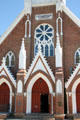 St. Mary's in the Mountains Catholic Church facade. Virginia City, NV.