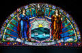 Stained glass window in Senate of New York State Capitol. Albany, NY.