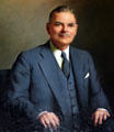 Portrait of Governor & Presidential candidate Thomas E. Dewey in New York State Capitol. Albany, NY.