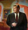 Portrait of Governor & Presidential candidate Nelson Rockefeller in New York State Capitol. Albany, NY.