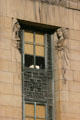 Buffalo City Hall figures which flank windows. Buffalo, NY.