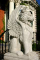 Winged lion outside The Mansion on Delaware. Buffalo, NY.