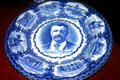 Commemorative Theodore Roosevelt plate in Inaugural Home. Buffalo, NY