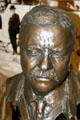 Bronze bust of Theodore Roosevelt in Inaugural Site run by National Park Service. Buffalo, NY.