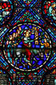 Stained glass of Palm Sunday in Westminster Presbyterian Church. Buffalo, NY.