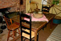 Kitchen of Millard Fillmore House with table made by the President himself. East Aurora, NY.