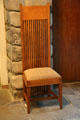 Wright-style chair in living room of Graycliff. Buffalo, NY.