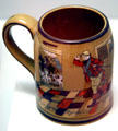 Deldare Ware mug in Fallowfield Hunt series by Buffalo Pottery at Buffalo History Museum. Buffalo, NY.