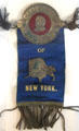 Grover Cleveland medal & ribbon with Baffalo pin at Buffalo History Museum. Buffalo, NY.