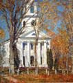 Church at Old Lyme, Connecticut painting by Frederick Childe Hassam at Albright-Knox Art Gallery. Buffalo, NY.