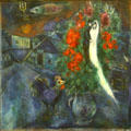 Flying Fish painting by Marc Chagall at Albright-Knox Art Gallery. Buffalo, NY.
