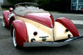 Tail of 1936 Auburn Speedster replica at Buffalo Transportation Pierce-Arrow Museum. Buffalo, NY.