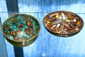 Glass Roman mosaic bowls at Corning Museum of Glass. Corning, NY.