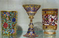 Bohemian & Austrian glass beakers & goblet at Corning Museum of Glass. Corning, NY.