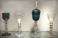 German engraved glass goblets from Nuremburg at Corning Museum of Glass. Corning, NY.