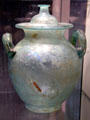 Italian jar with two handles & lid, possibly for cremated remains at Corning Museum of Glass. Corning, NY.