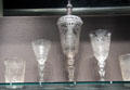 German glass engraved goblets at Corning Museum of Glass. Corning, NY.