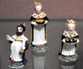 Lampwork glass figurines of the Magi probably from Nevers, France at Corning Museum of Glass. Corning, NY.