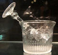 English glass wineglass & rinser at Corning Museum of Glass. Corning, NY.