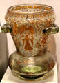 French glass Islamic-style vase with Genie by Émile Gallé at Corning Museum of Glass. Corning, NY.
