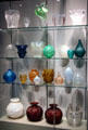 Collection of French glass vases by René Lalique at Corning Museum of Glass. Corning, NY.