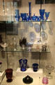 Collection of Austrian Wiener Werkstätte glass vessels at Corning Museum of Glass. Corning, NY.
