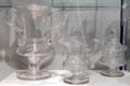 American glass vase, creamer & sugar bowl at Corning Museum of Glass. Corning, NY.
