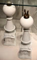 American white glass camphene lamps by New England Glass Co. of Cambridge, MA at Corning Museum of Glass. Corning, NY.