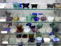 American pressed glass salt cellars at Corning Museum of Glass. Corning, NY.