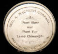 Advertising glass paperweight for George A. Macbeth Co. of Pittsburgh at Corning Museum of Glass. Corning, NY.