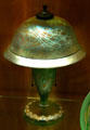 Steuben iridescent glass lamp at Corning Museum of Glass. Corning, NY.