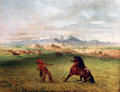 Breaking Down the Wild Horse painting by George Catlin at Rockwell Museum of Art. Corning, NY.
