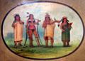 Mandan Natives painting by George Catlin at Rockwell Museum of Art. Corning, NY.