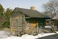 Wixson Road Log House at Benjamin Patterson Inn Museum. Corning, NY.
