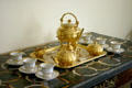 Gold tea service in Clermont. Germantown, NY.