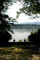 View of Catskill Mountains & Hudson River from Clermont. Germantown, NY.