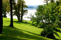 Lawns of Clermont above Hudson River. Germantown, NY.