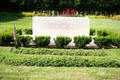 Tomb of Franklin Delano Roosevelt & Anna Eleanor Roosevelt in rose garden of Springwood. Hyde Park, NY.