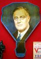 F.D. Roosevelt campaign fan in Presidential Museum. Hyde Park, NY.