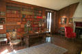Library with Italian trestle table at Hyde House. Glens Falls, NY.
