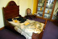 Olivia Langdon's bed in Elmira College Twain Exhibit. Elmira, NY.
