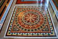 Tile floor of Nott Memorial Library at Union College. Schenectady, NY.