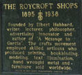 Roycroft Campus historic plaque. East Aurora, NY.