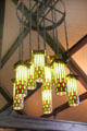 Arts & Craft Roycroft ceiling lamp at Roycroft Inn. East Aurora, NY.