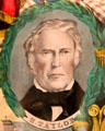 Zachary Taylor portrait on Whig election poster by Kelloggs & Comstock at Millard Fillmore House. East Aurora, NY.