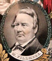 Millard Fillmore portrait on Whig election poster by N. Currier at Millard Fillmore House. East Aurora, NY.