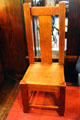 Arts & Crafts wooden side chair at Elbert Hubbard Roycroft Museum. East Aurora, NY.