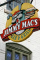 Rabbit on restaurant sign in High Falls Historic District. Rochester, NY.
