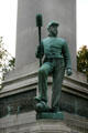Cannoneer bronze sculpture by Leonard W. Volk at Soldiers' & Sailors' Civil War Monument. Rochester, NY.